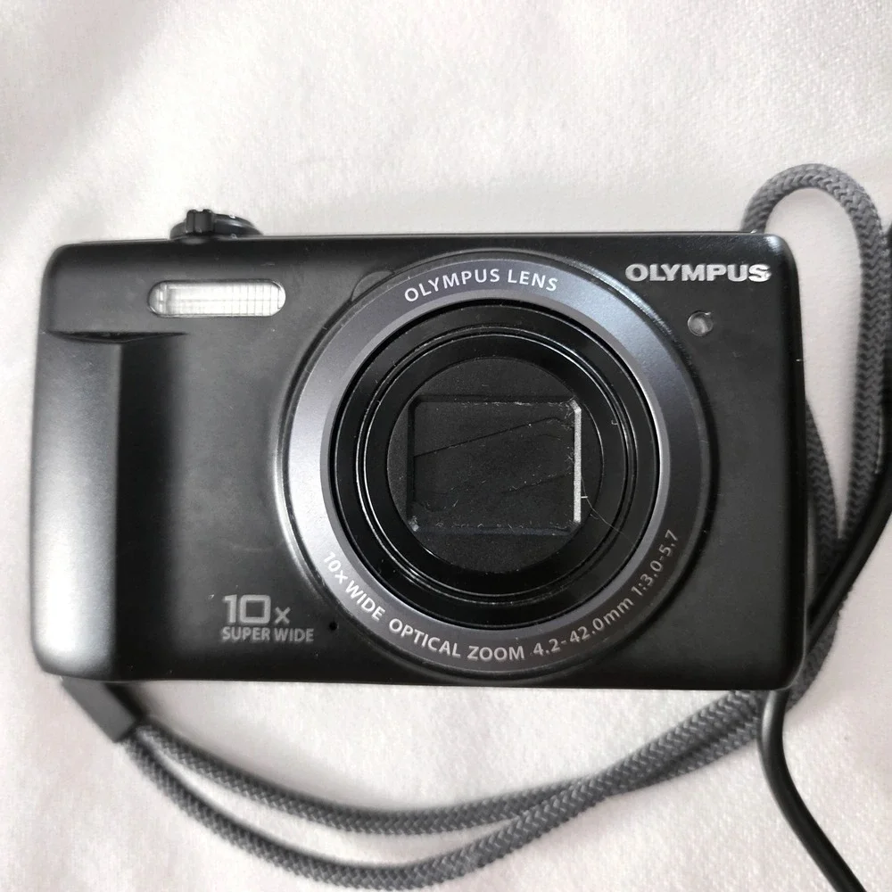 Olympus VR-350 Digital Camera 16MP 10x Zoom Black Compact Point and Shoot